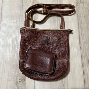 Portland‎ Leather Goods Festival Bag Nutmeg Pebbled Leather Crossbody W/ Wallet